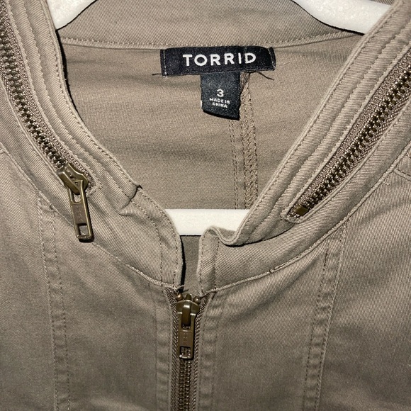 Women's Torrid Olive Moto Jacket - Picture 2 of 5